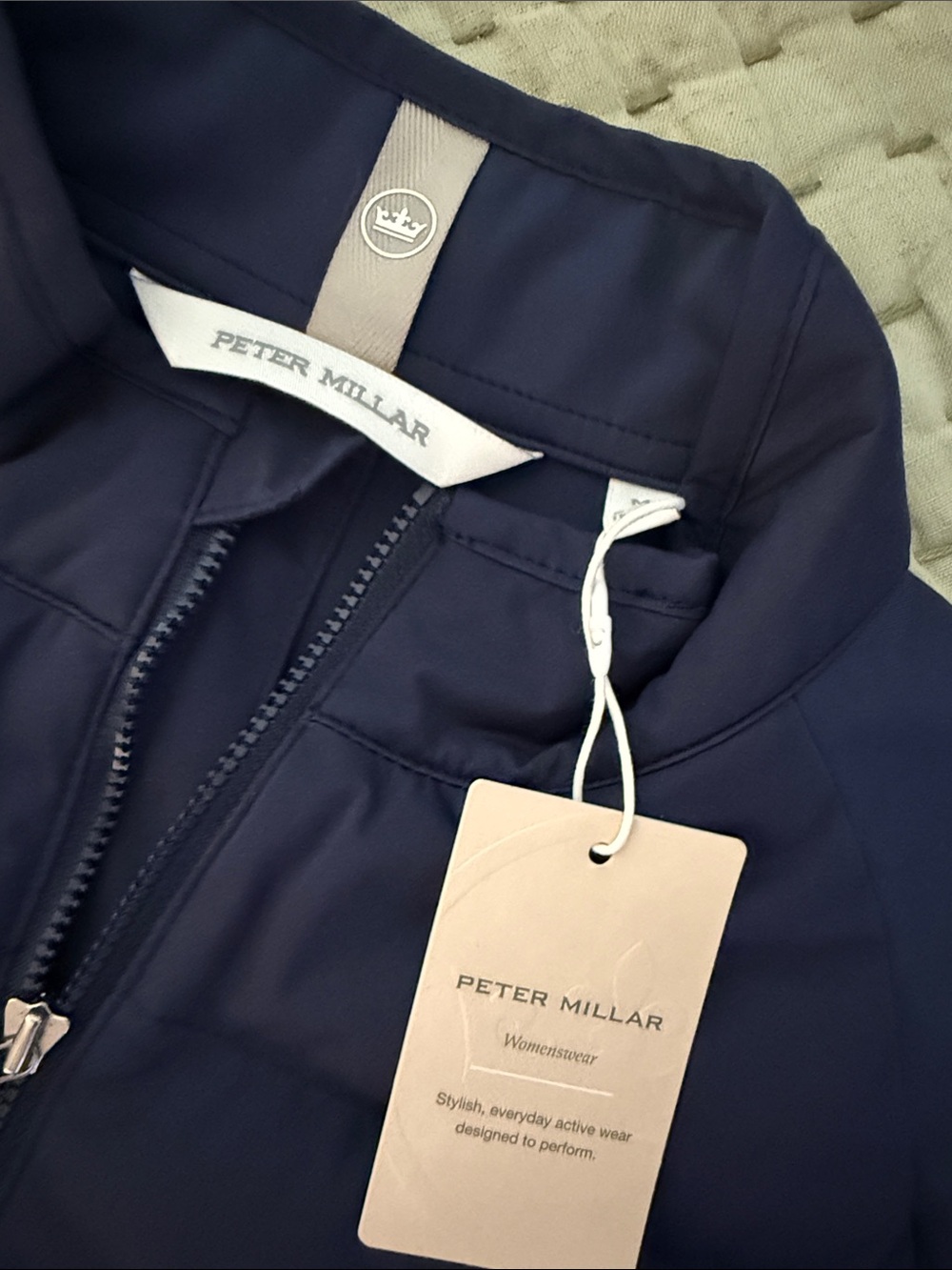 Peter Millar Navy Quilted Hybrid Puffer Jacket - Picture 3 of 5